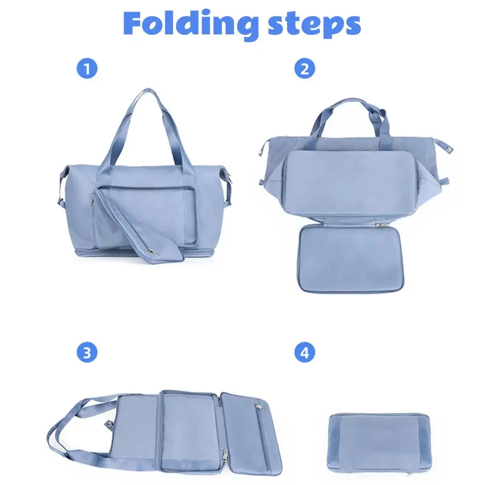 Large Capacity Women Sports Bag Lightweight Foldable Travel Bag For Sports Fitness Yoga Gym Weekend Trip