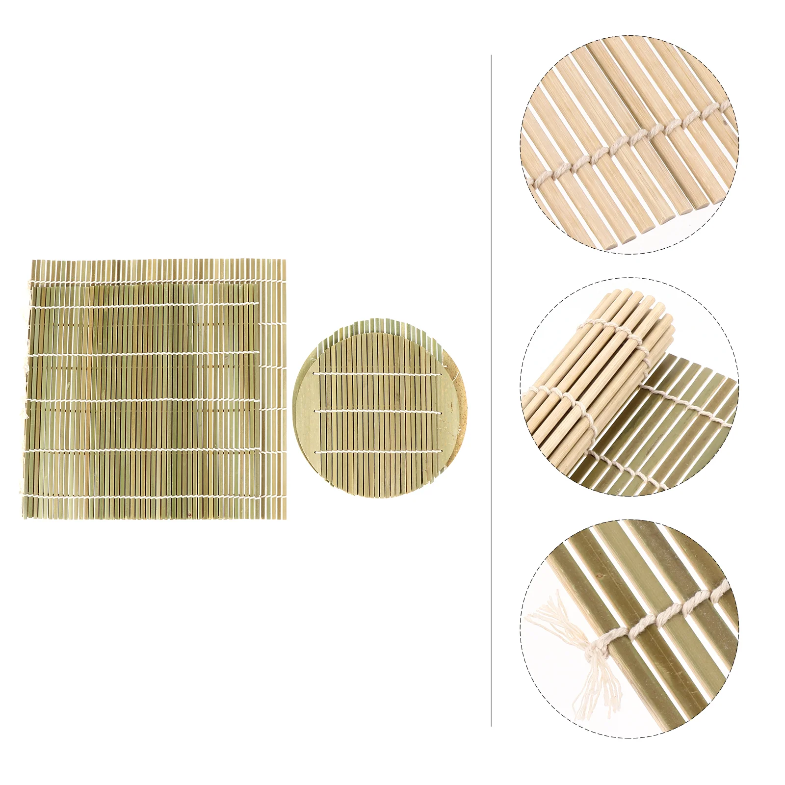 

Sushi Mat Roller Bamboo Rolling Rice Maker Making Gadget Diy Japanese Homemade Curtain Supplies Beginners Rolls Round Roll Wood