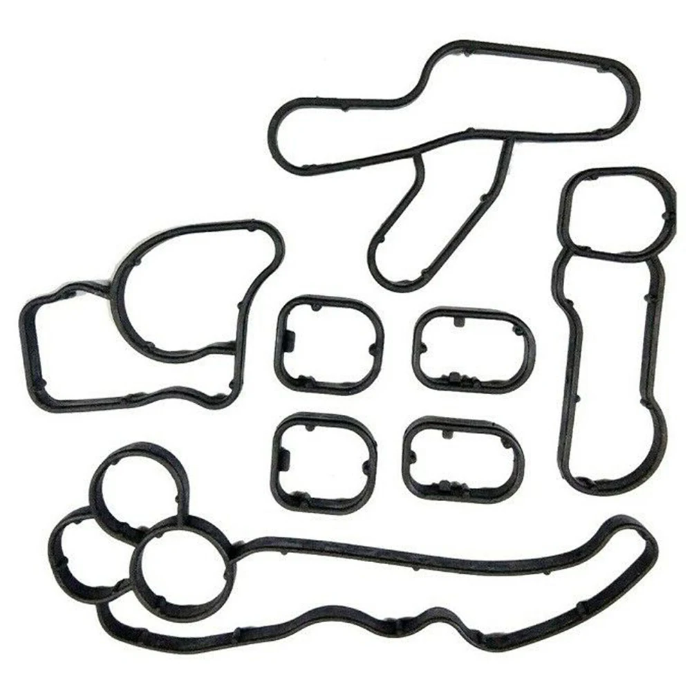 

Прокладка корпуса, черная сменная уплотнительная упаковка 11428580680, аксессуары, масляный радиатор, пластик для BMW N47 N57