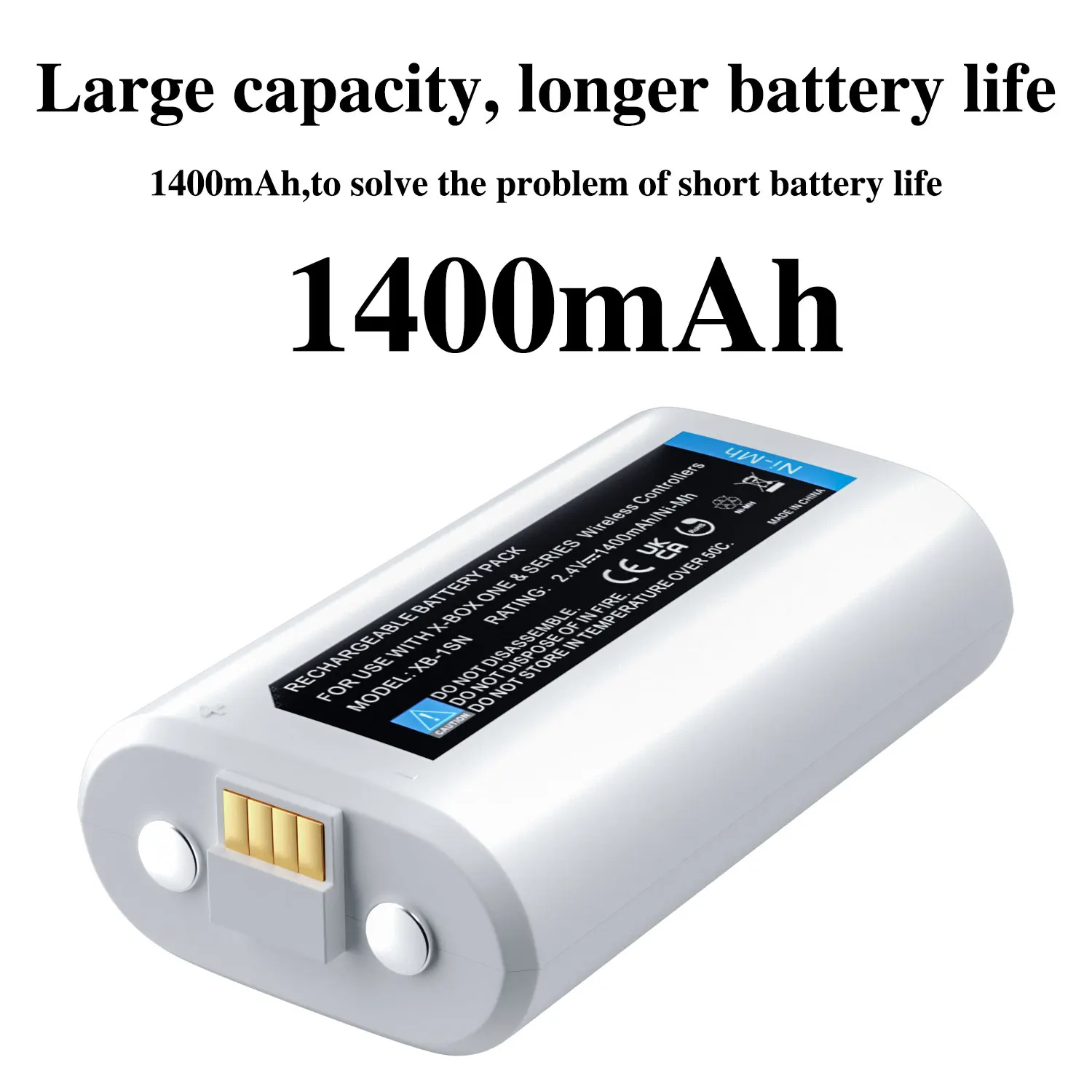 2 шт. NI-MH аккумулятор емкостью 1400 мАч для Xbox Series X | S One Elite + светодиодный зарядный