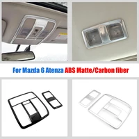 for mazda 6 atenza 2017 2018 accessories frontrear reading light lamp cover trim sticker car styling abs matte carbon 2pcs