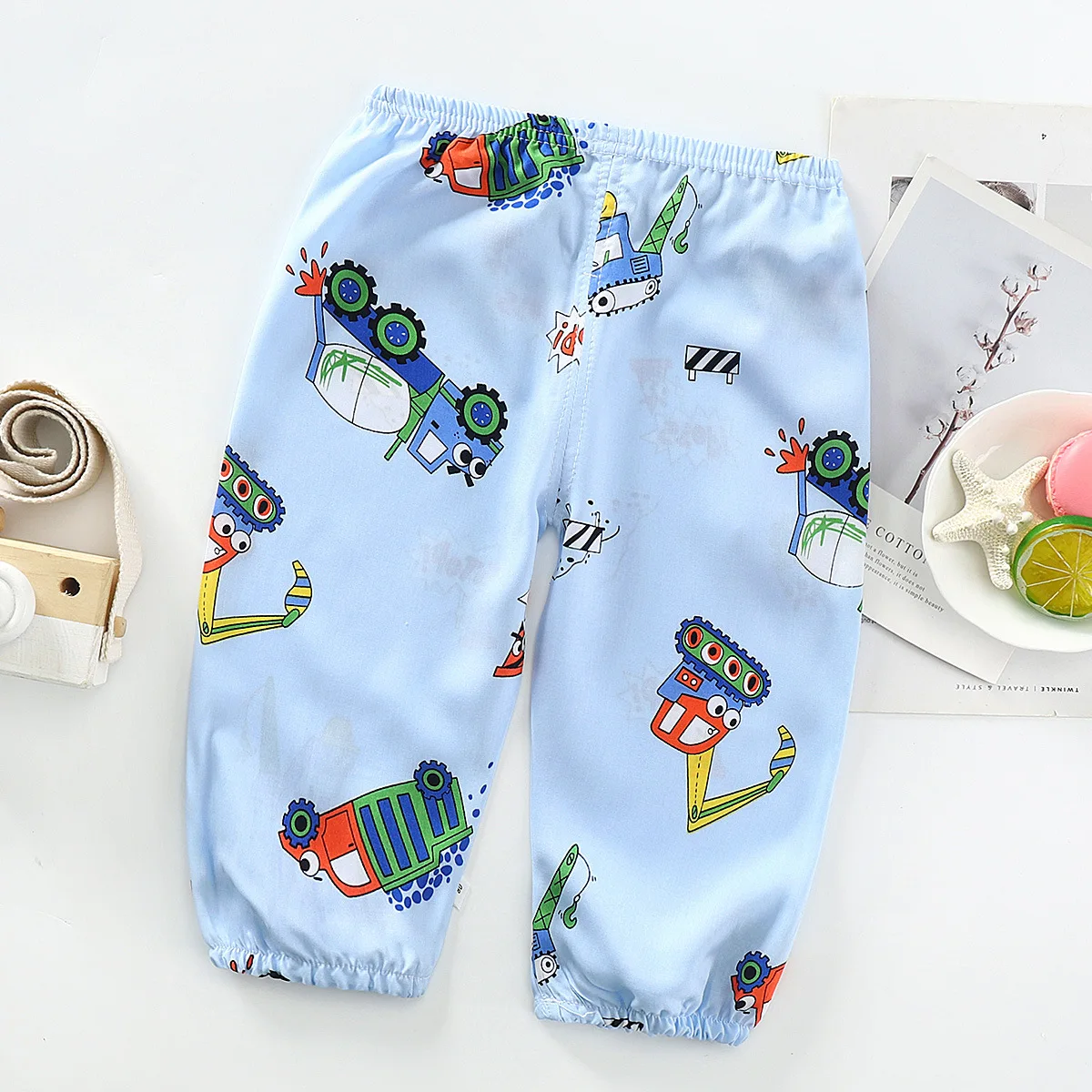 

8 Color Summer Kids Boys Girls Thin Anti Mosquito Pants Cartoon Print Pants Trousers Baby Pajama 1-5 Year vetement enfant fille