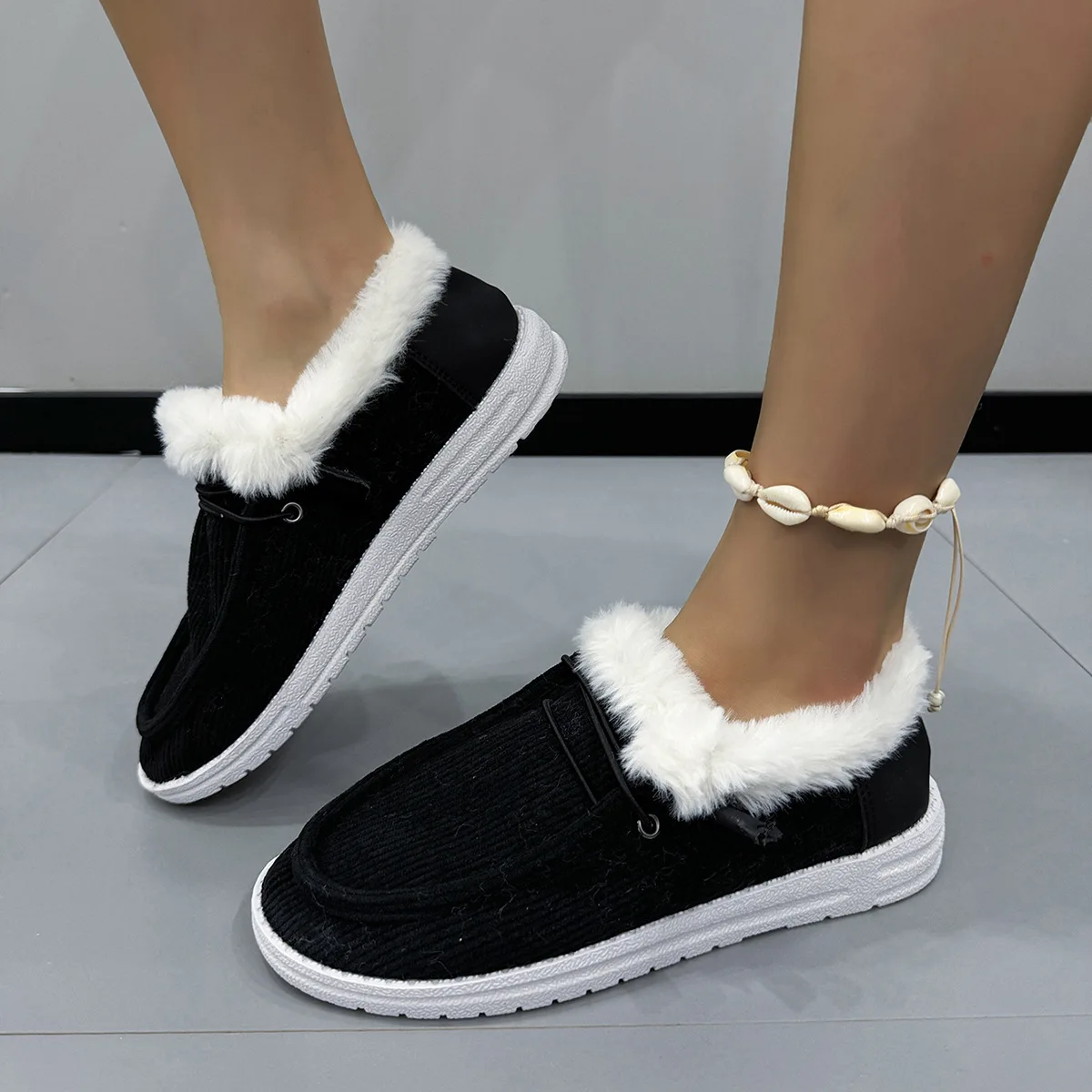 Туфли большого размера женские повседневные кроссовки с круглым носком