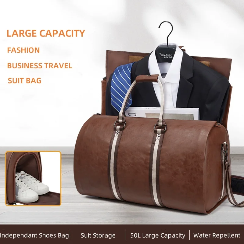 Дорожная сумка AIGO для мужчин деловая водонепроницаемая из ткани Оксфорд