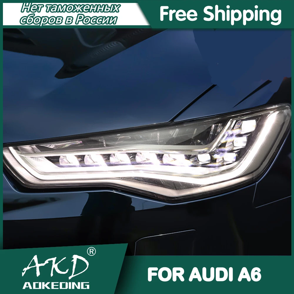 

Car For AUDI A6 2012-2015 Headlights DRL Hella LED Bi Xenon Bulb Fog Lights Car Accessory AUDI A6L Head Lamp