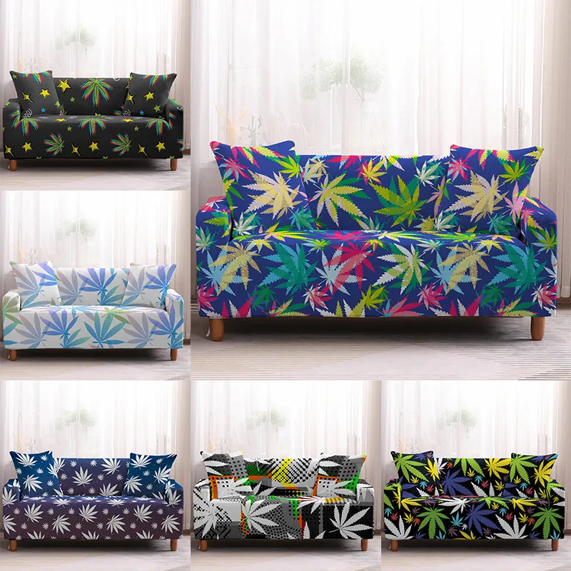 

Чехлы для диванов из эластичной ткани с принтом кленовых листьев