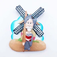 cartoon windmill quixote fridge magnets cute wedding gifts home decor magnetic stickers for refrigerator message board stickers