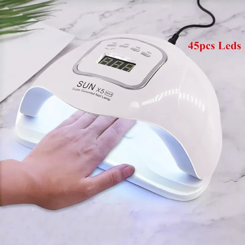 

NEW2023 Nail Dryer 220W 4-speed LED Nail Lamp UV Gel Baking Light For Drying All Gel Nail Polish With Motion Sensing Manicure Sa