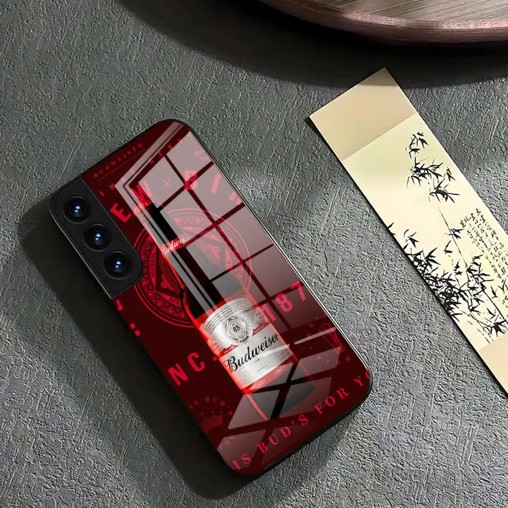 Red Beer Ice B-budweisers Phone Case For Samsung S 24 Ultra Plus 23 22 21 20 A 16 34 54 Old Man And Child 53 Note20 M New 2
