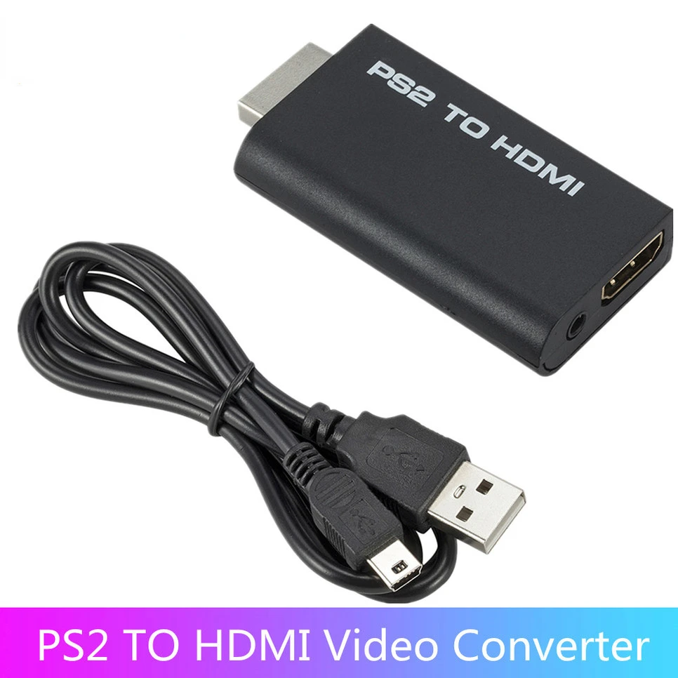 

PS2 to HDMI Adapter 480i/480p/576i Audio Video Converter Adapter with 3.5mm Audio Output Supports All PS2 Display Modes