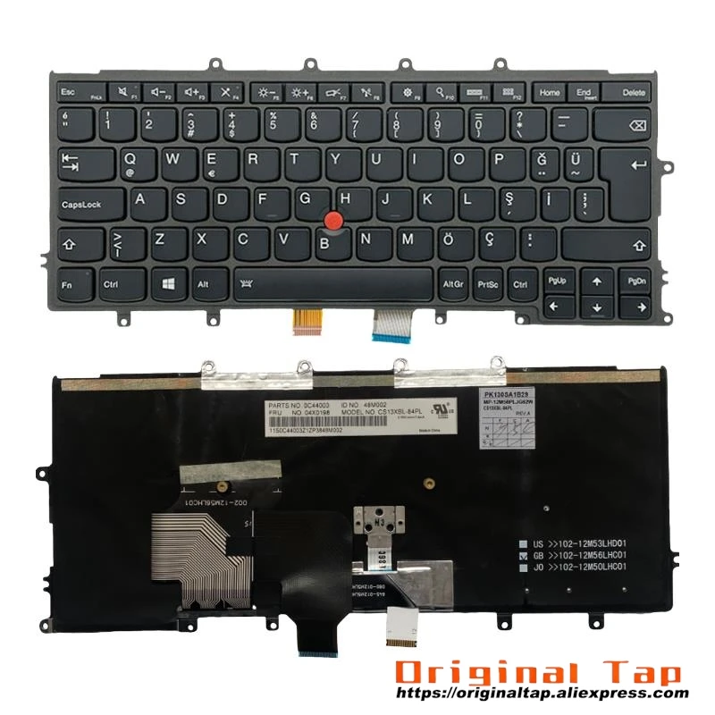 Клавиатура TR с турецкой подсветкой для Lenovo Thinkpad X230s X240 X240s X250 X260 04X0205 01AV528 01AV568 04X0243