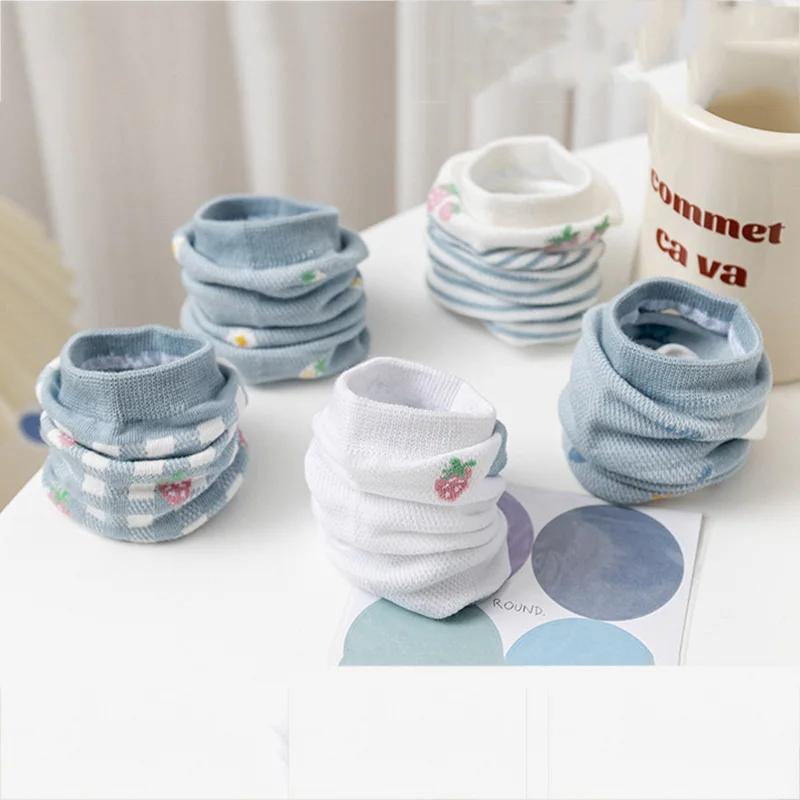 5 пар/случайные женские носки-лодочки повседневные милые Мультяшные сетчатые