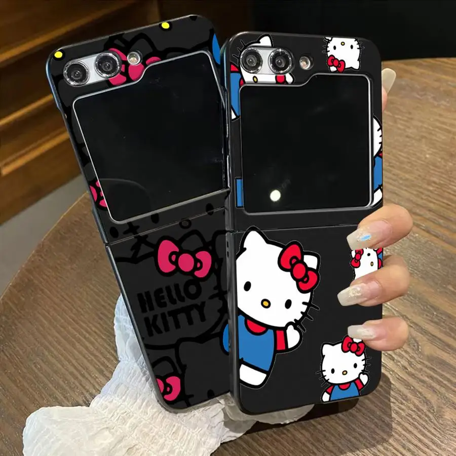 Милый чехол для телефона Hello K-Kitty Cat Samsung Galaxy Z Flip 6 5 zflip4 zFlip zFlip3 zflip6 funda celulare защитные
