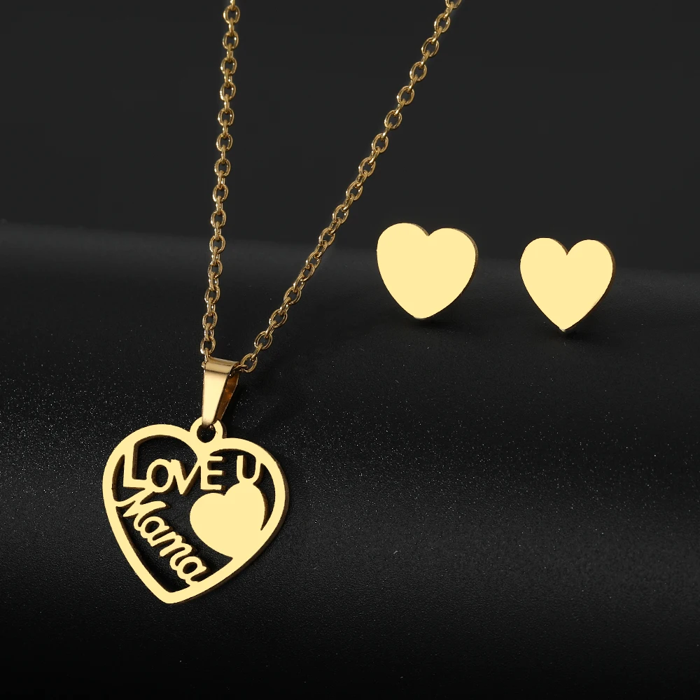 Модное ожерелье IFMIA из нержавеющей стали с подвеской в виде мама сердца звезды