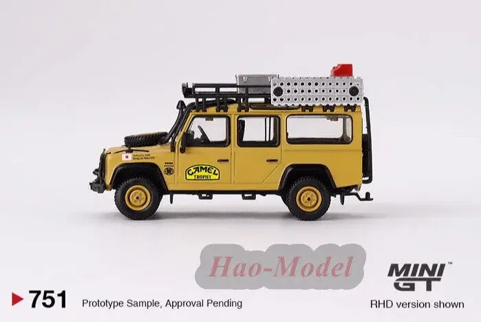MINIGT 1/64 для Land Rover Defender 110 1989 литая под давлением модель автомобиля из сплава
