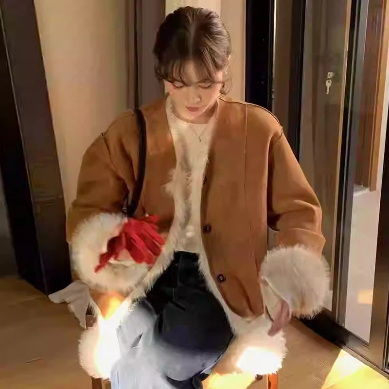 Женская верхняя одежда на 2 способа 2024 свободная теплая куртка Abrigos Invierno с