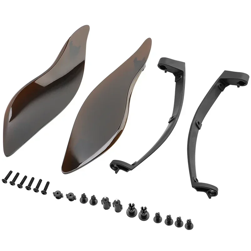 

Мотоциклетный черный дымовой регулируемый обтекатель «крыло летучей мыши», боковой дефлектор крыла для Harley Electra Glide Tri Glide Street Glide 2014-up