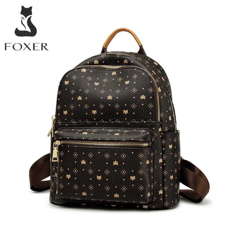 

2023 Women Backpack Signature PVC Printing Fashion Backpack Lady Travel Rucksack Female Retro Monogram Business Laptop Backpack