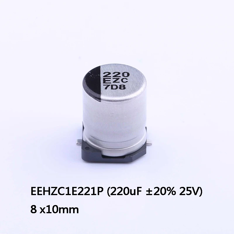 

10-100 шт. EEHZC1E221P 220uF ± 20% 25V EEHZC1E221S 8X10, полимерная фотография, 125 градусов, оптом