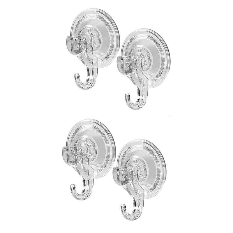 

4Pcs Large Transparent Reusable Heavy Duty Vacuum Suction Cup Hooks Parts