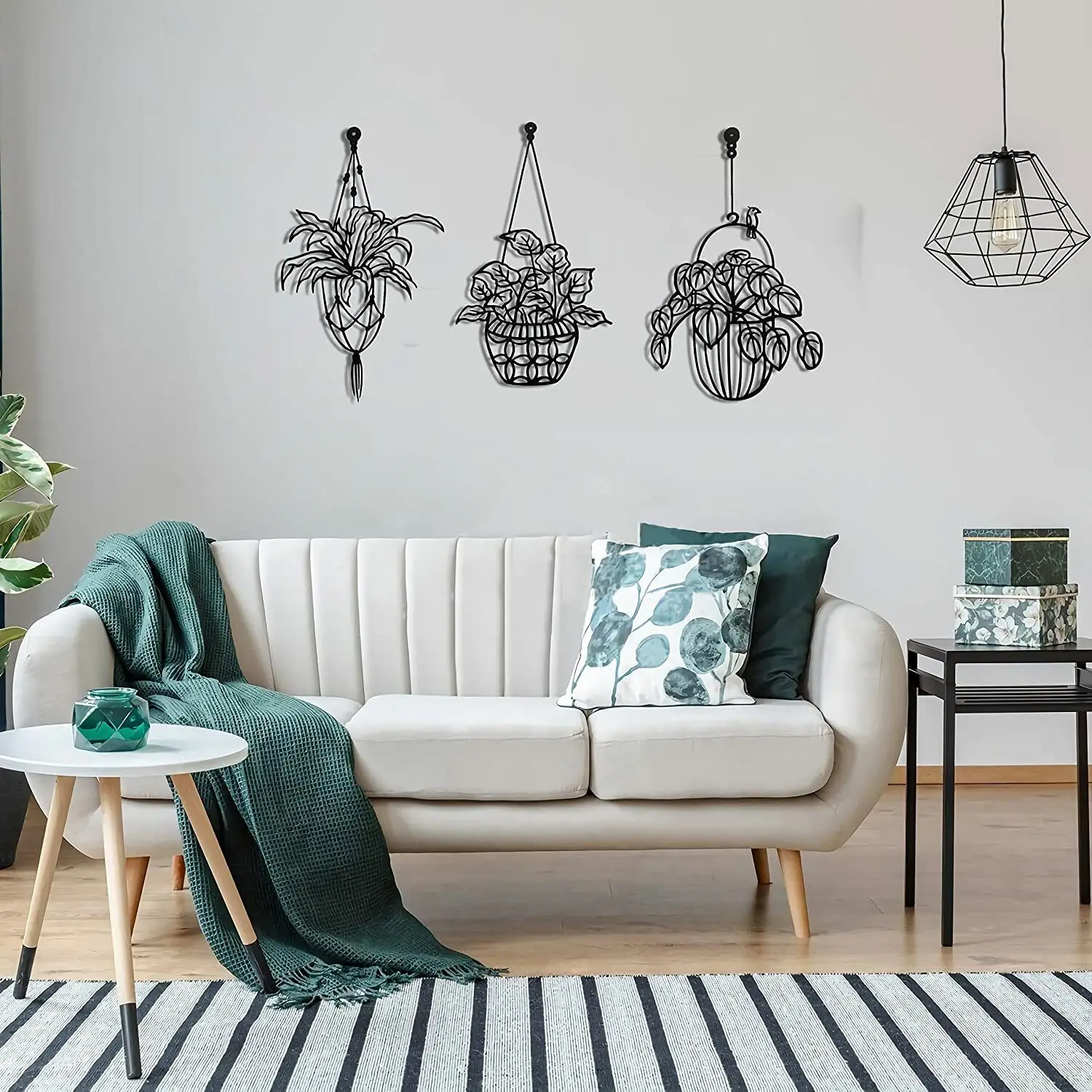 

Metal Flowers Wall Decor, Metal Wall Sculpture for Patio Balcony Living Room