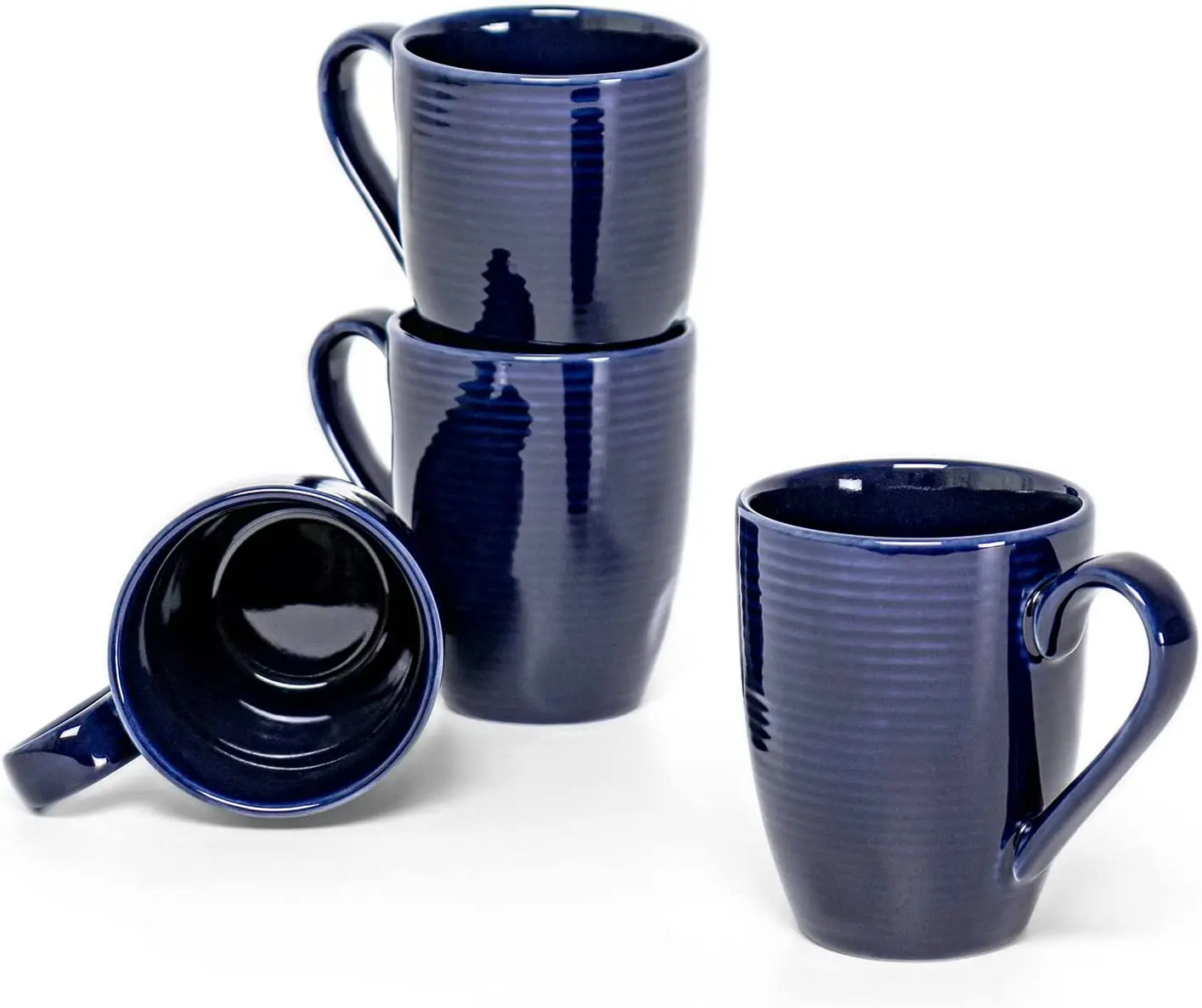 

Coffee Mugs Set Ceramic Coffee Cup with Large Handle for Tea Milk Latte and Cocoa Christmas Mug Gift with Texture