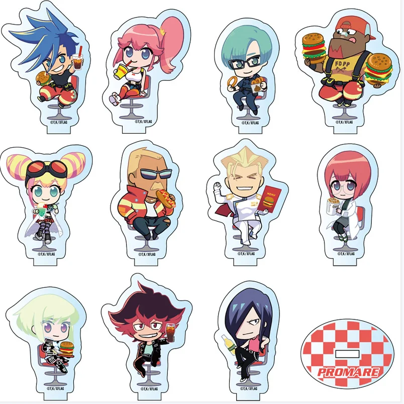 

Anime PROMARE Mini Figure Doll Heris Ardebit Kray Foresight Biar Colossus Small Acrylic Stand Model Plate Cosplay Toy for Gift