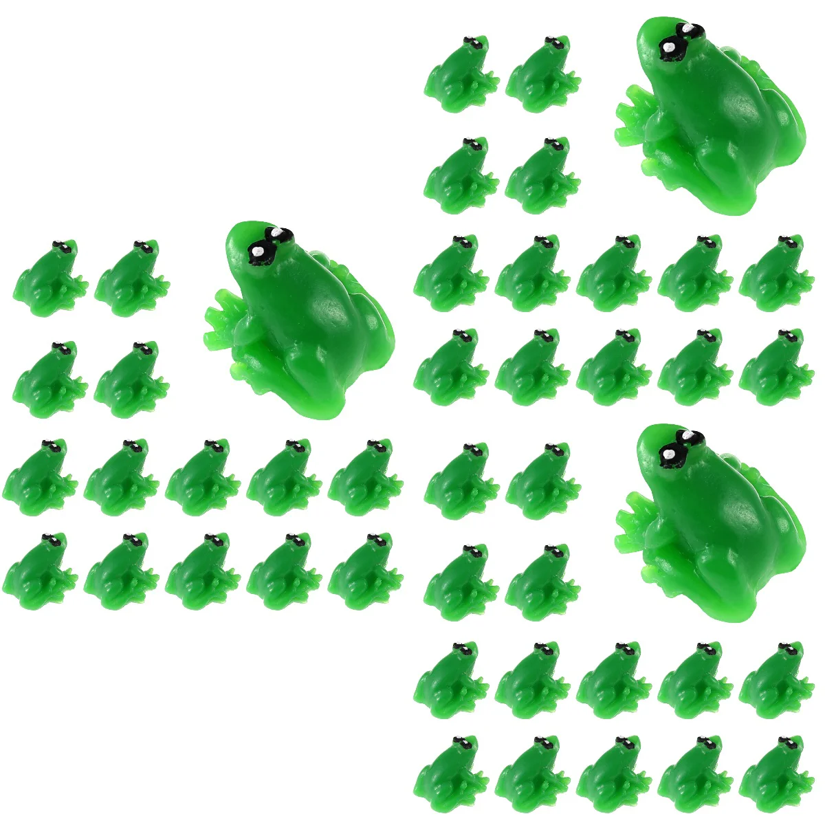 

60 Pcs Lovely Figurines Statues Lifelike Ornaments Miniature Frogs Micro Frogs Tiny Frogs Resin Frogs Resin Tiny Frogs