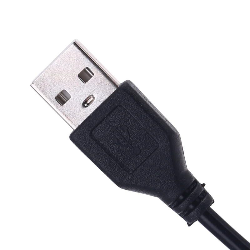 

Y1UB USB Male to 3.5mm Stereo Headphone Jack Plug Cable For MP3 MP4 Black Hot