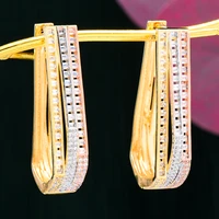soramoore luxury trendy women hoop earring wedding engagement jewelry noble fashion accessories full mirco cubic zirconia