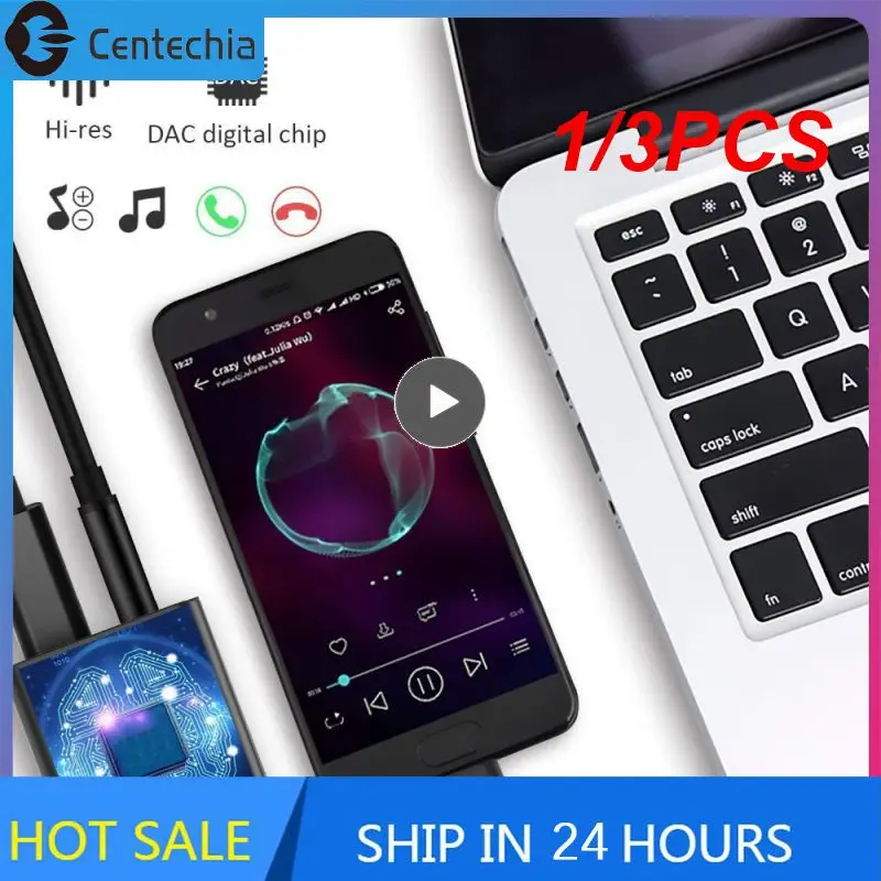 

1/3PCS In 1 Type C To 3.5mm Earphone Jack Audio Charging Splitter Adapter for Galaxy S22 S21 S20 Plus USB C Aux Conector