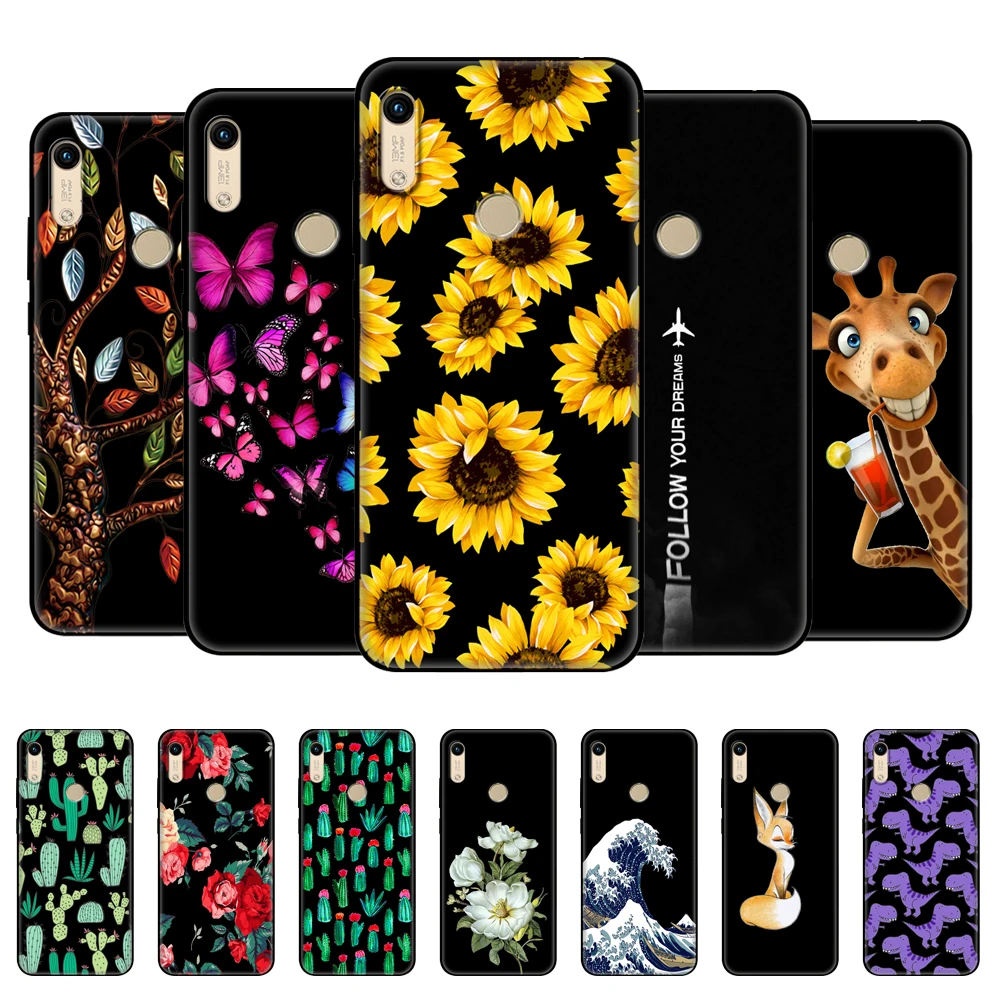 Чехол для Huawei y6 2019 Мягкая силиконовая задняя крышка телефона Y6 pro Prime