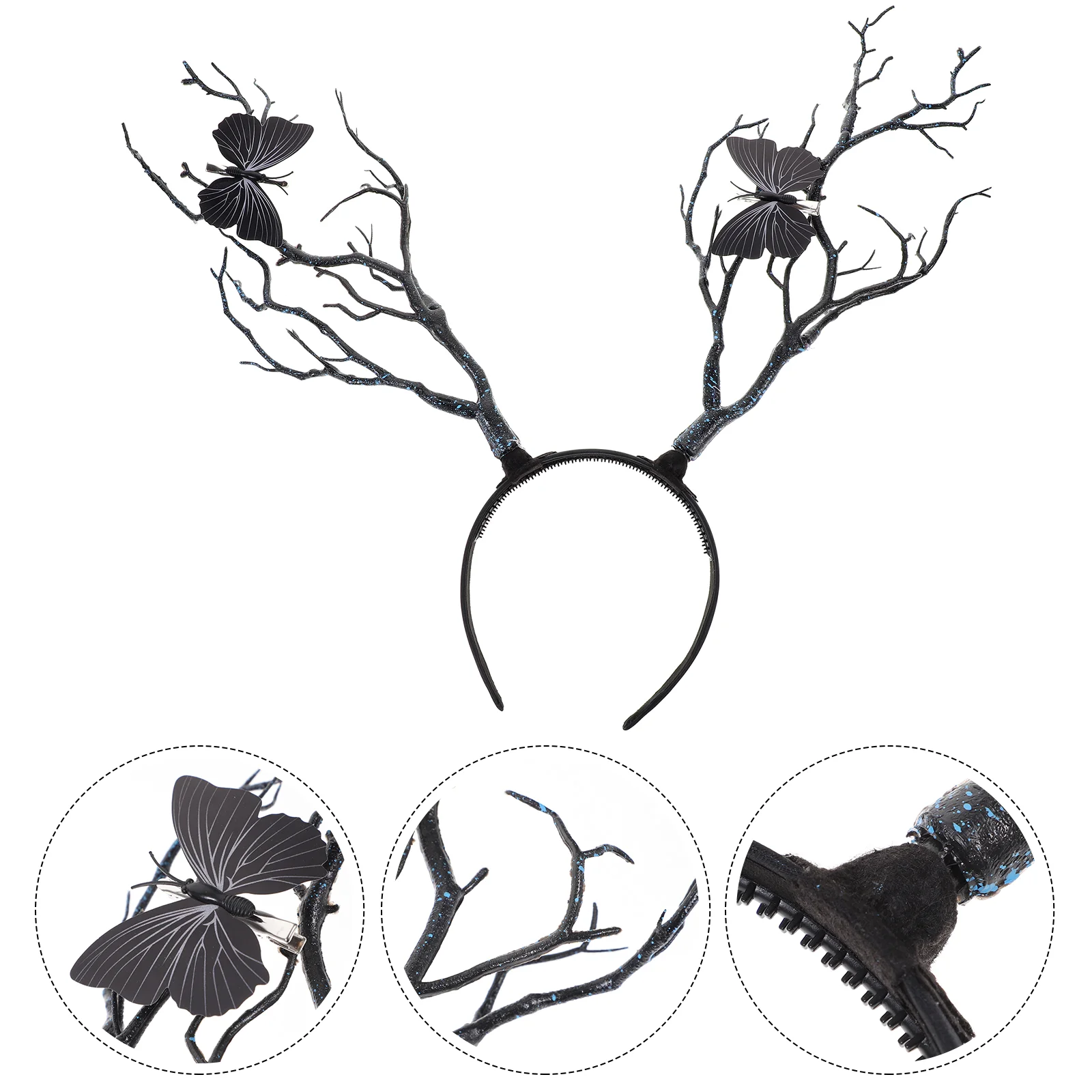 

Halloween Antler Headband Cosplay Hair Hoop Headwear Tree Branches Headdress Headpiece