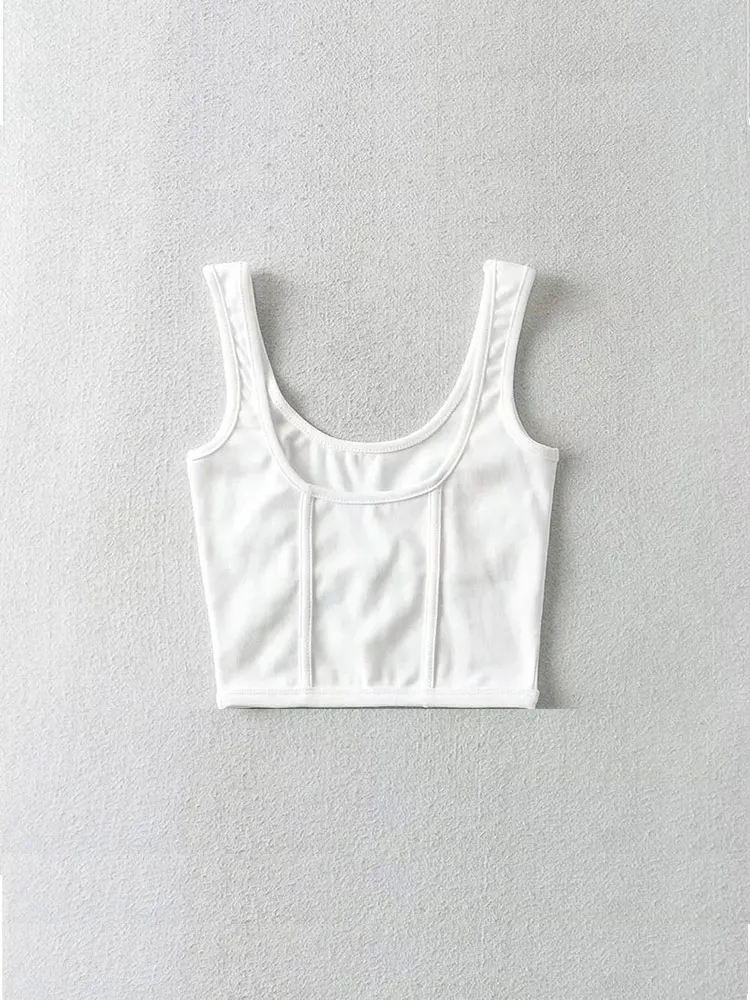 Женский корсет-майка с сетчатыми вставками