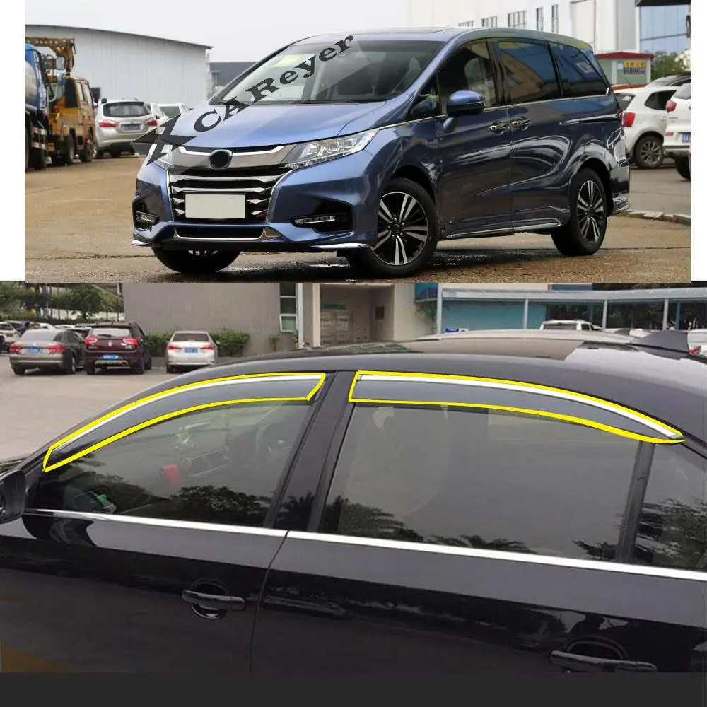 

Car Sticker Plastic Window Glass Wind Visor Rain/Sun Guard Vent Protector For Honda Odyssey 2015-2021