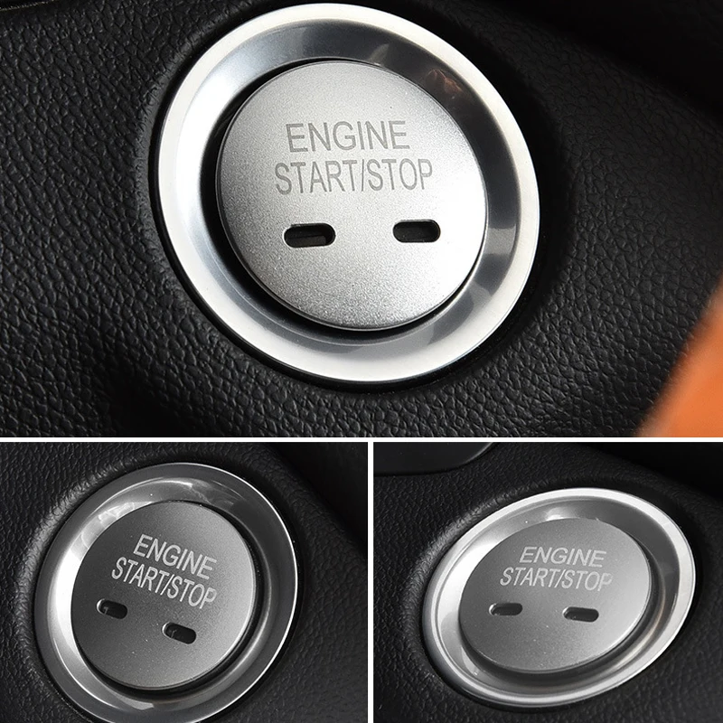 2Pcs Car One-button Start Button Cover for Chevrolet Explorer Car Engine Start Button Decoration Cover Cars Accesiores