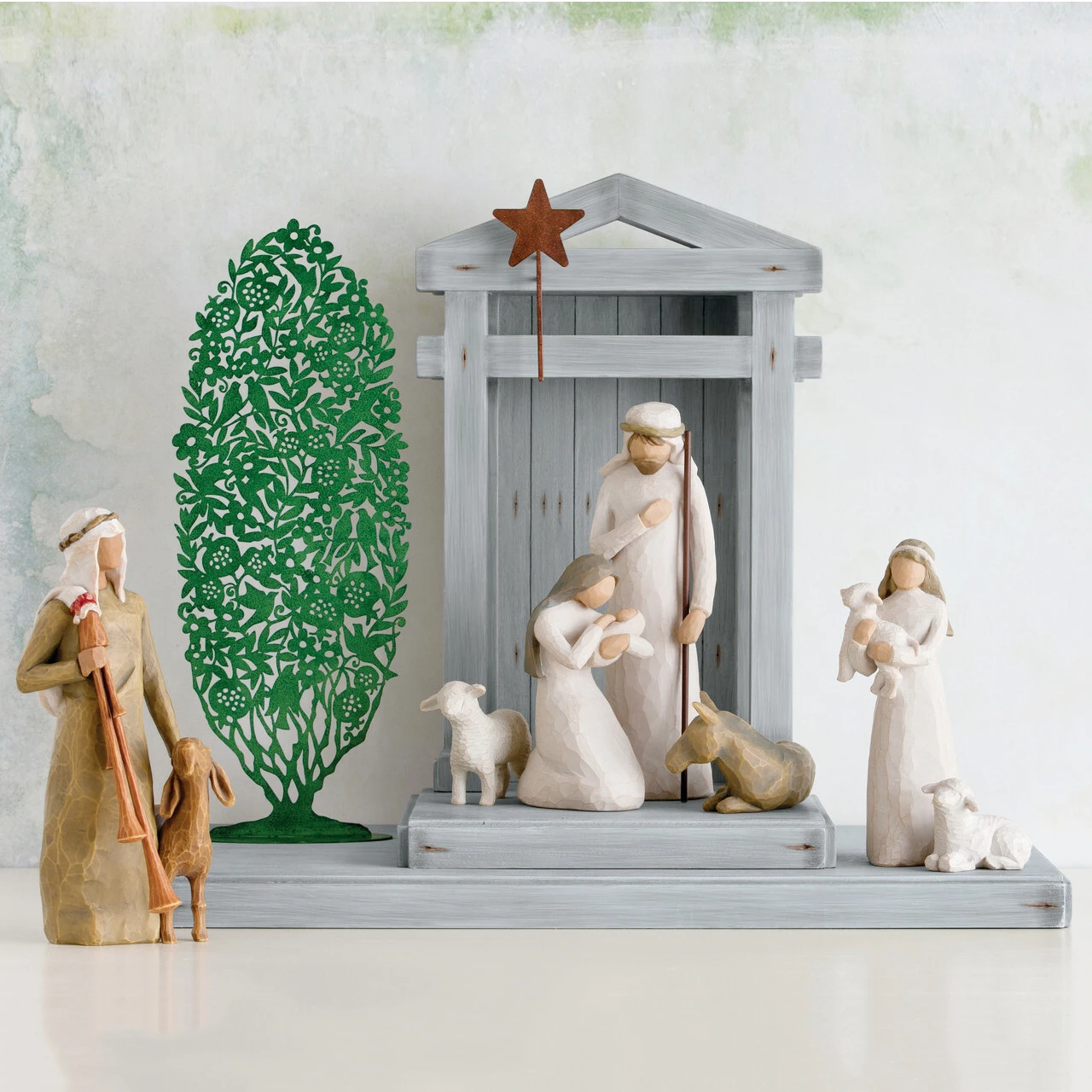 

Christ Birth of Jesus Manger Ornament Nativity Scene Decoration Resin Crafts Nativity Statue Christmas Crib Figurines Xmas Gift