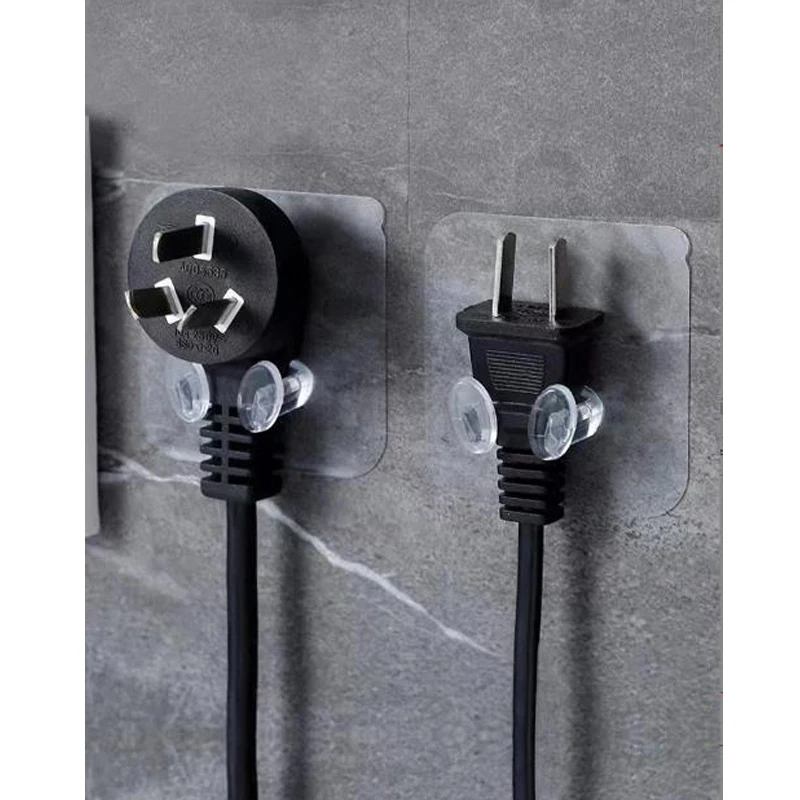 

5/10/20 Pcs Wall Storage Hook Punch-free Power Plug Socket Holder Kitchen Stealth Hook Wall Hanging Self-Adhesive