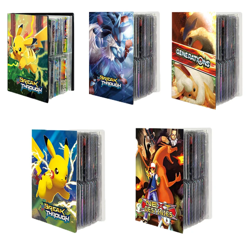 

Pokemon 240pcs Pikachu Charizard Eeveelution Cards Album Book Games Anime Collection Card Pack Collection Booklet Kids Gift Toy