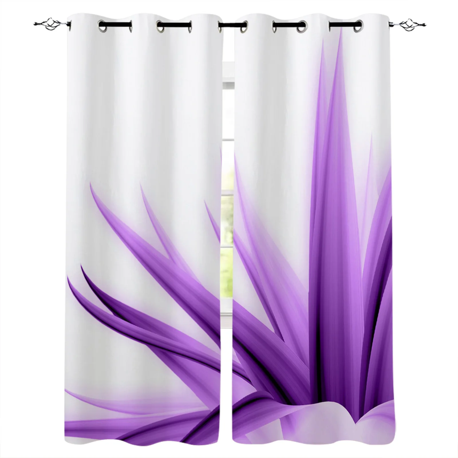 

Шторы блэкаут на окна, настенные декоративные шторы в абстрактном стиле, сиреневые цветы, для спальни, гостиной