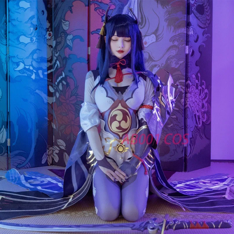 Genshin Impact Raiden Shogun Косплей Костюм Еженедельный Босс Magatsu Mitake Narukami No Mikoto Женская