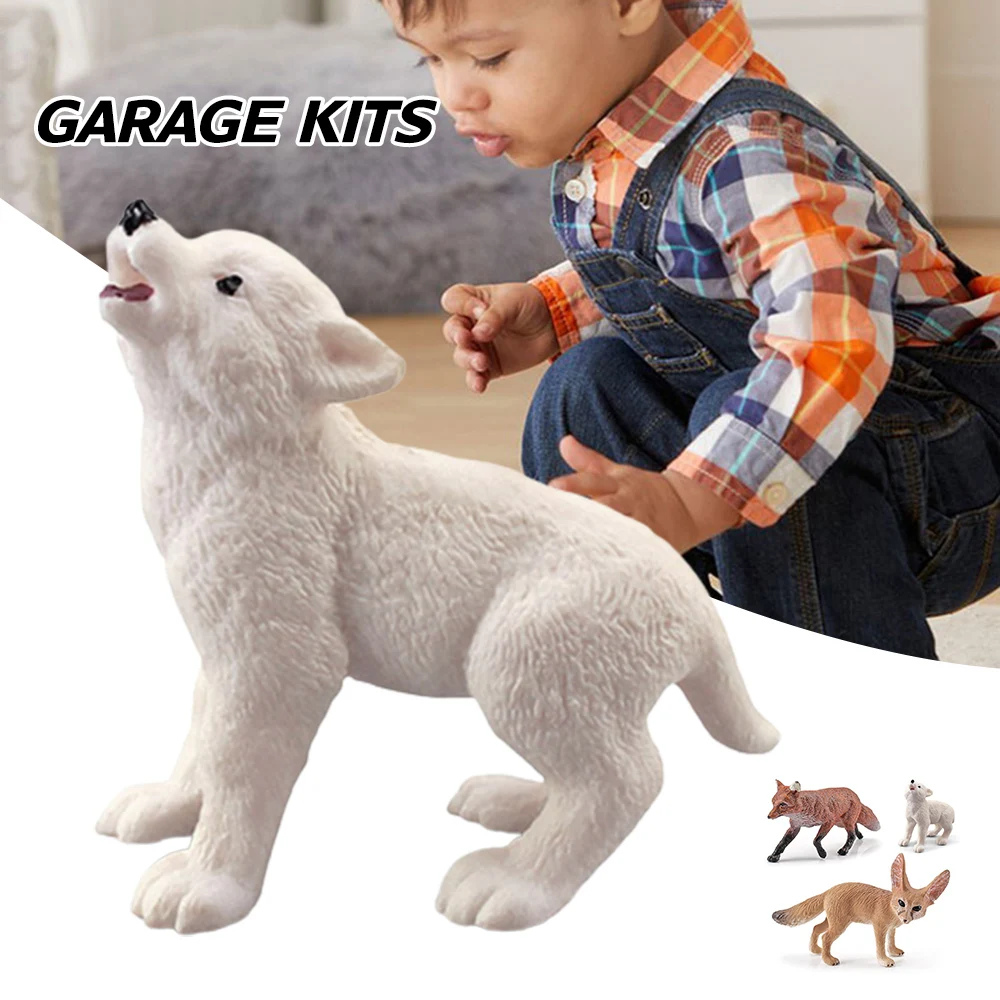 

Fox/Wolf Pvc Action Figure Desktop Decorative Ornament Collection Gift for Fans Animal Model Micro Landscape Educational Toy B99