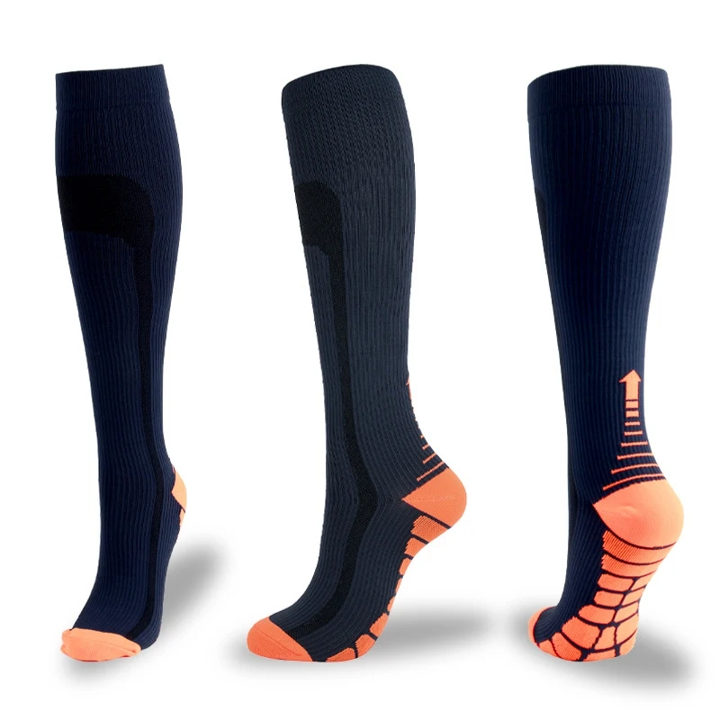 3pcs Outdoor Breathable Sweat Absorption Compression Socks Riding Keep Warm Anti-Skid Sports Pressure Socks Medium Tube Socks