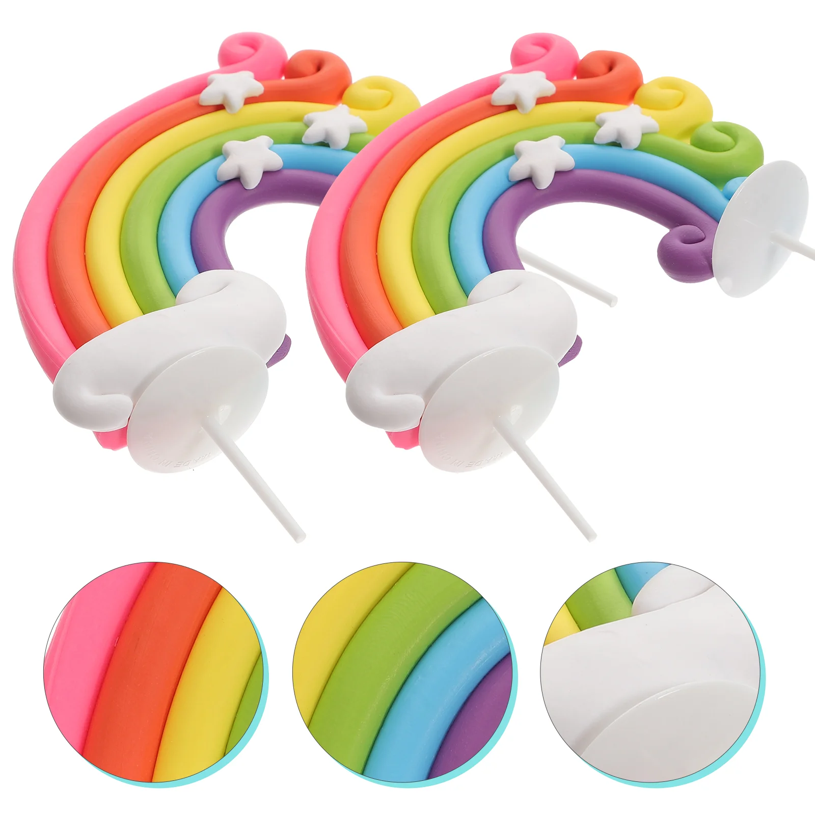 

Cake Birthday Toppers Cupcake Rainbow Topper Party Picks Decor Kids Pick Shower Bridal Wedding Star Decorations Baby Christmas