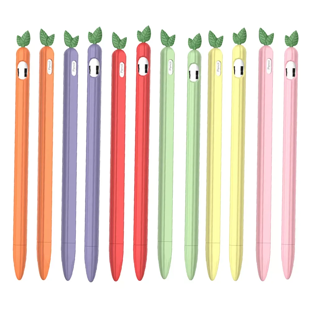 

Cute Fruit Silicone Protective Pencil Soft Case Cover for Apple Pencil 1 2 Anti-scratch Non-slip Tablet Touch Stylus Pen Cover