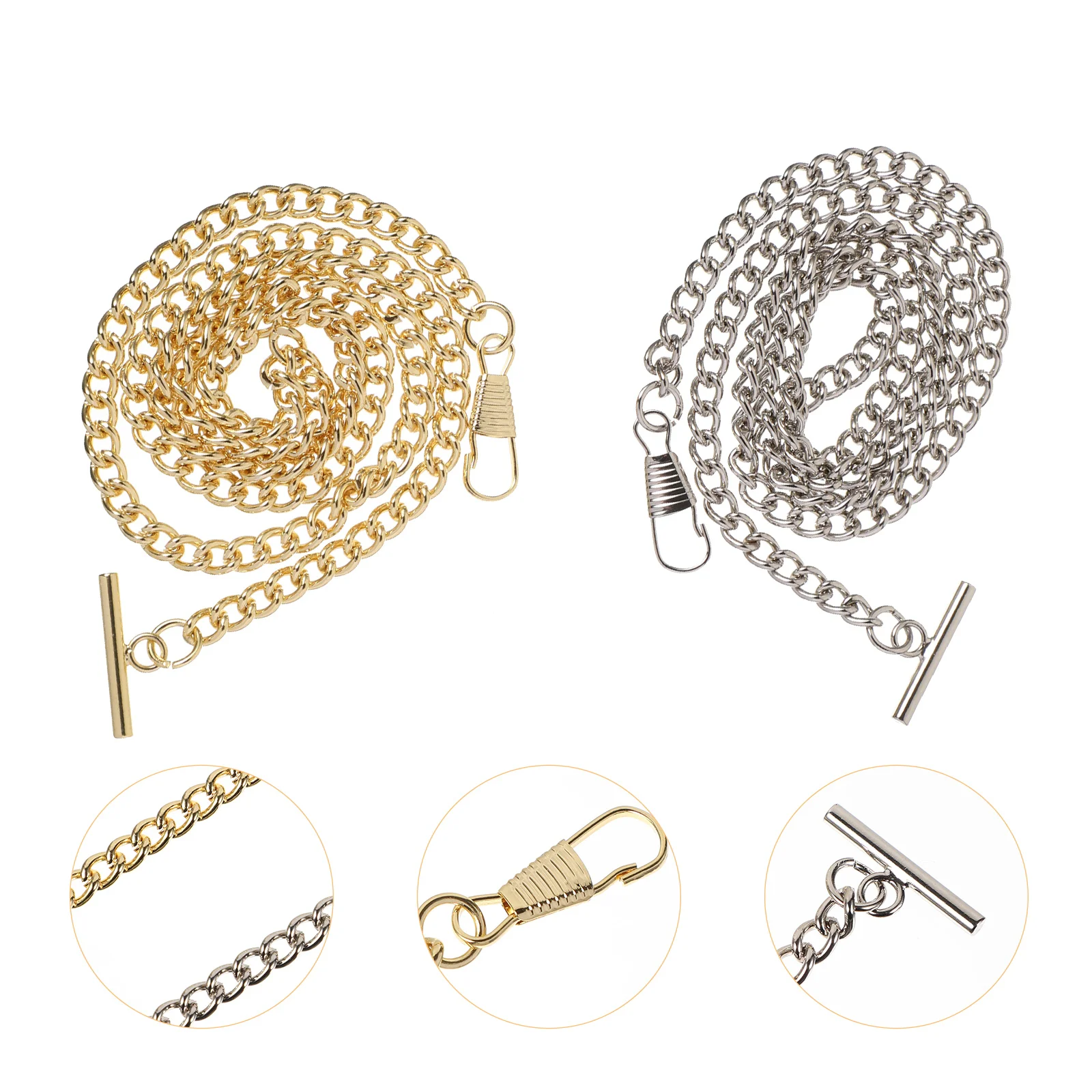 

Chain Watch Pocket Watches T Bar Vintage Necklace Fob Metal Vest Bronze Link Golden Holder Waistcoat Set Albert Alloy Pendant