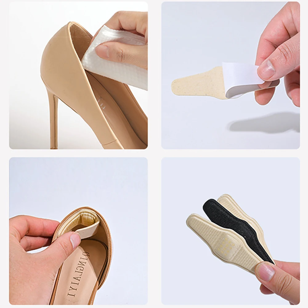 1/4Pairs Women's High Heel Stickers Anti-wear Shoe Inserts Pads Feet Care Back Adhesive Pain Relief Protector Cushion Insoles