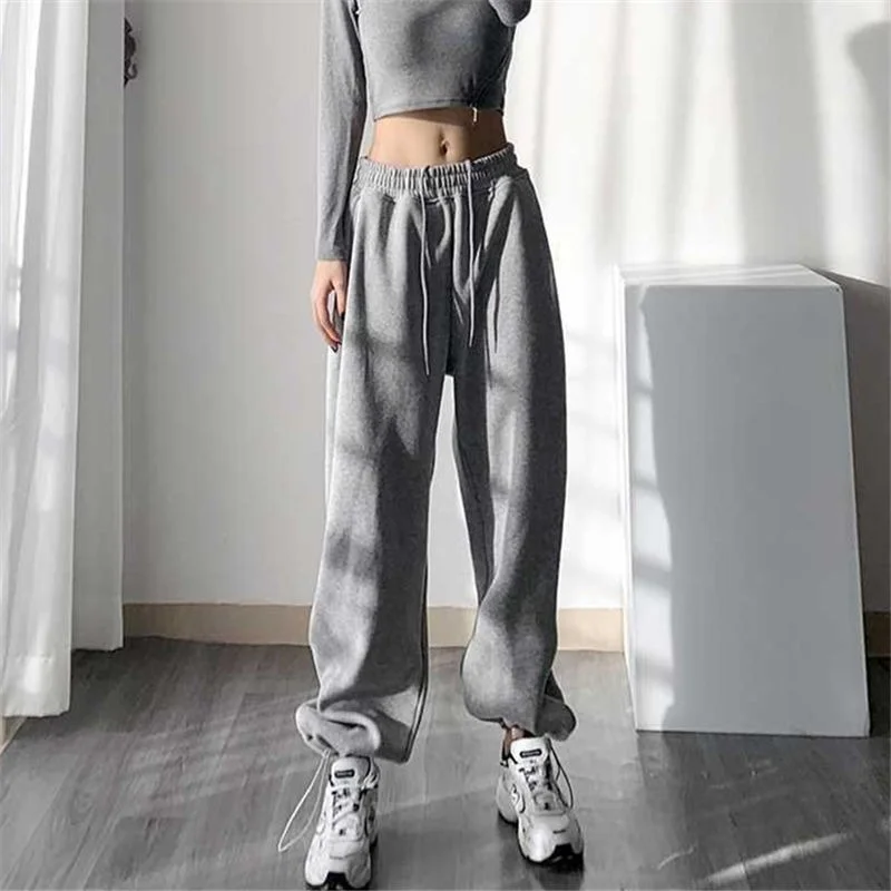 

Women pants Black Jogging Sweatpants for Woman pants Loose Baggy Sports Pants Gray High Waist Sweat Casual Female Trousers