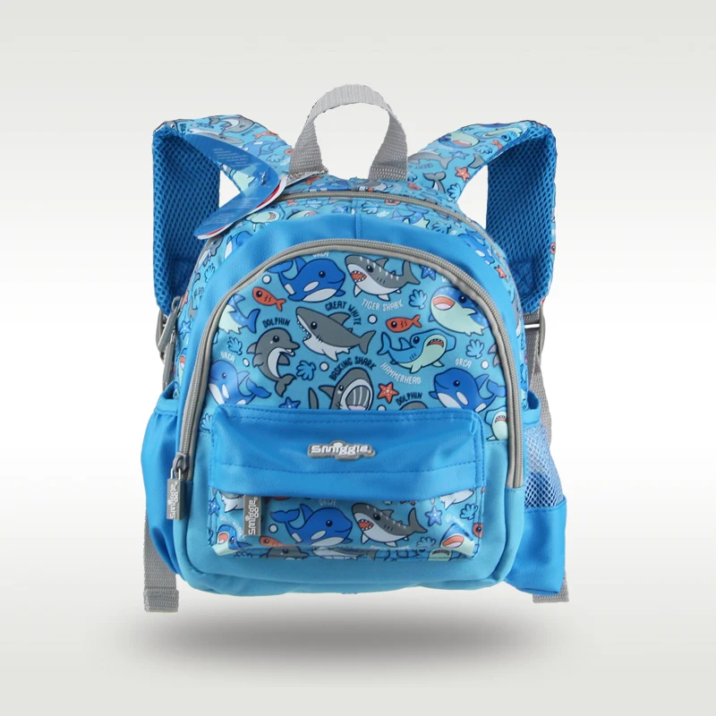 

Australian original Smiggle hot-selling children's schoolbag boy blue dolphin schoolbag kindergarten backpack 2-4 years old