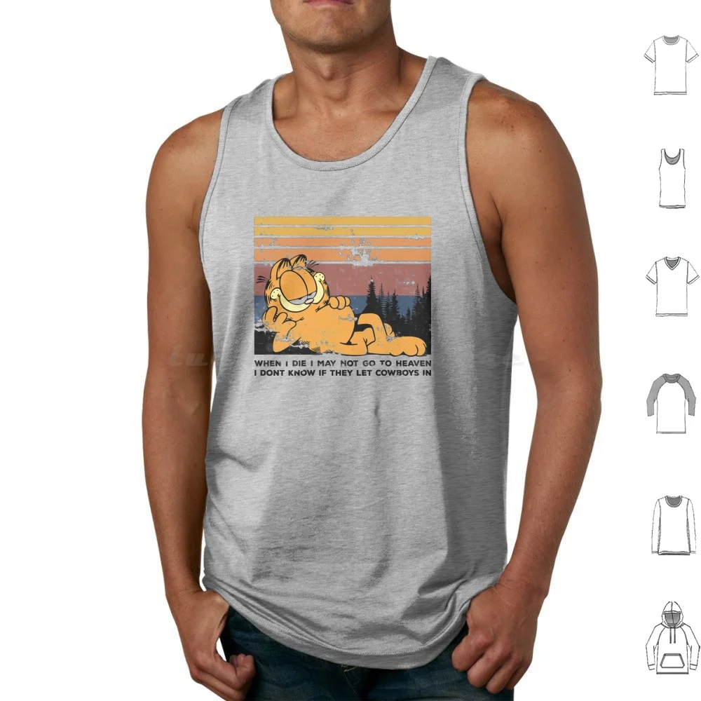 

Vintage-When I Die I May Not Go To Heaven Tank Tops Vest Sleeveless When I Die I May Not Go To Heaven When I Die Cat When I